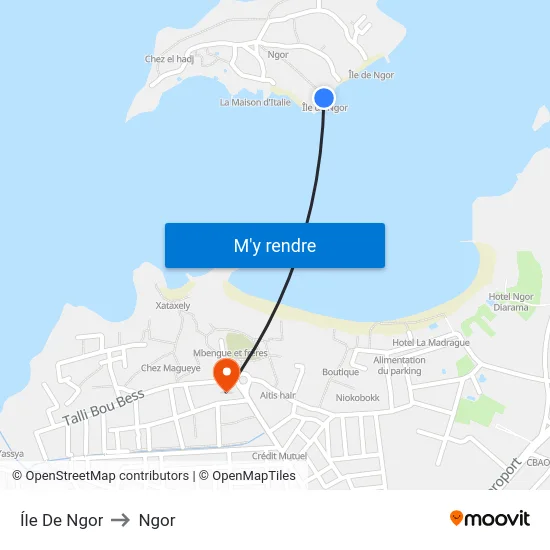 Íle De Ngor to Ngor map
