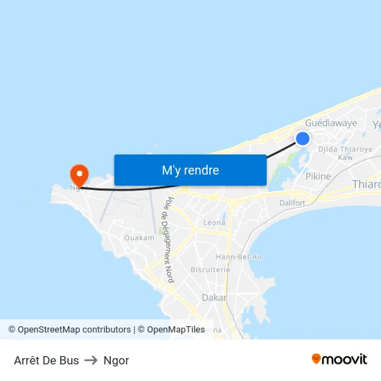Arrêt De Bus to Ngor map