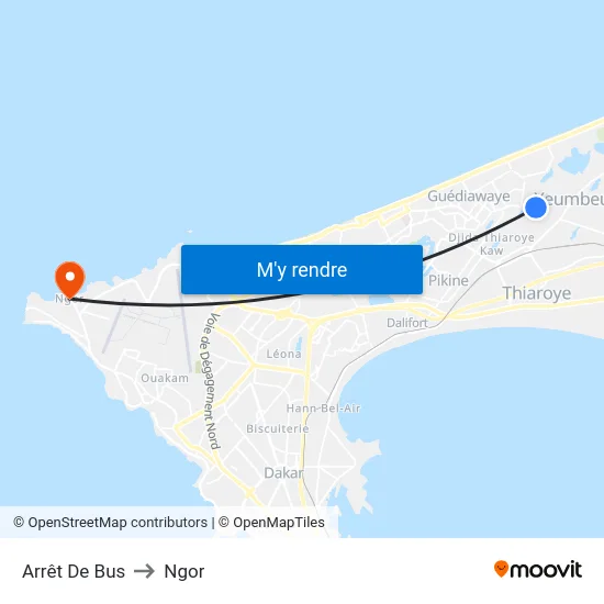 Arrêt De Bus to Ngor map