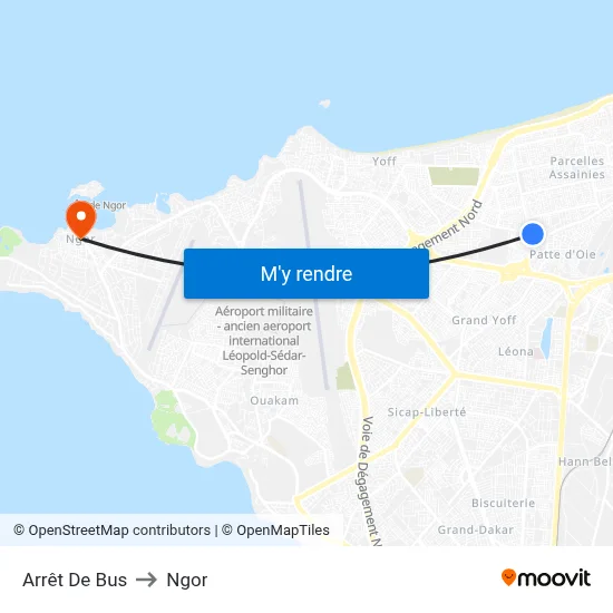 Arrêt De Bus to Ngor map