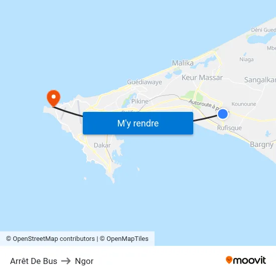 Arrêt De Bus to Ngor map
