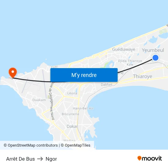 Arrêt De Bus to Ngor map