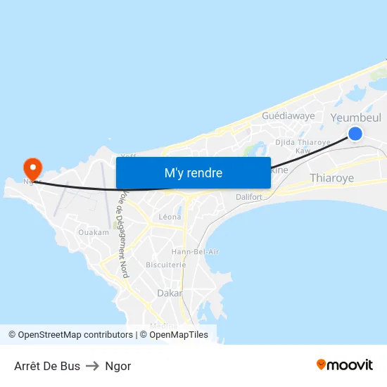 Arrêt De Bus to Ngor map