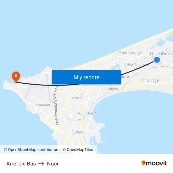 Arrêt De Bus to Ngor map