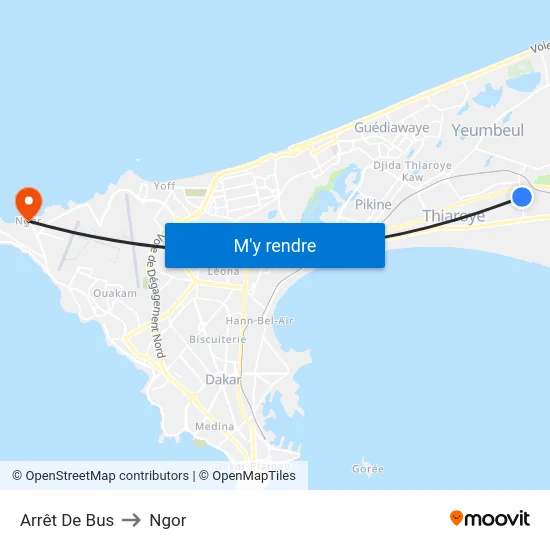 Arrêt De Bus to Ngor map