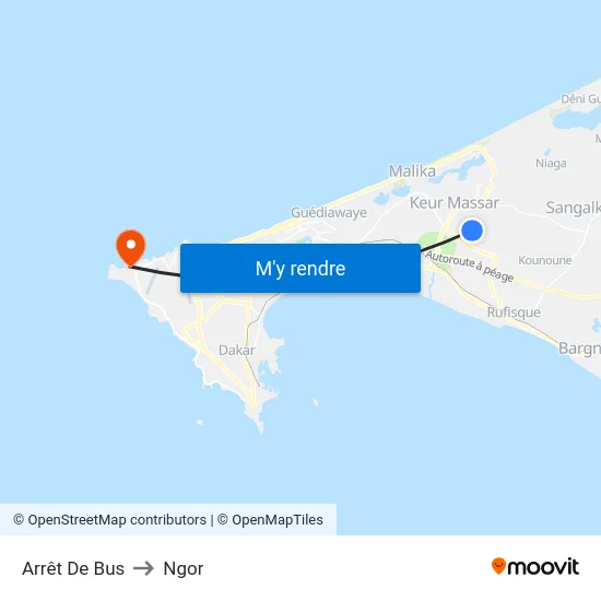 Arrêt De Bus to Ngor map
