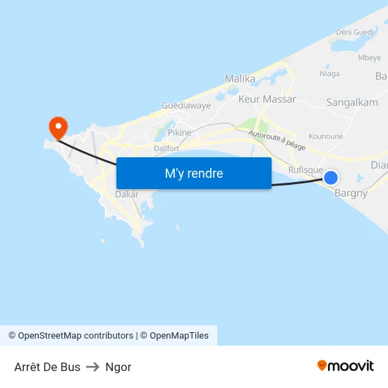 Arrêt De Bus to Ngor map