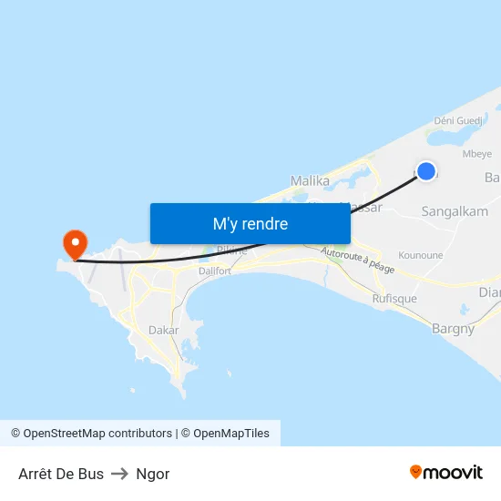 Arrêt De Bus to Ngor map