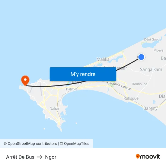 Arrêt De Bus to Ngor map