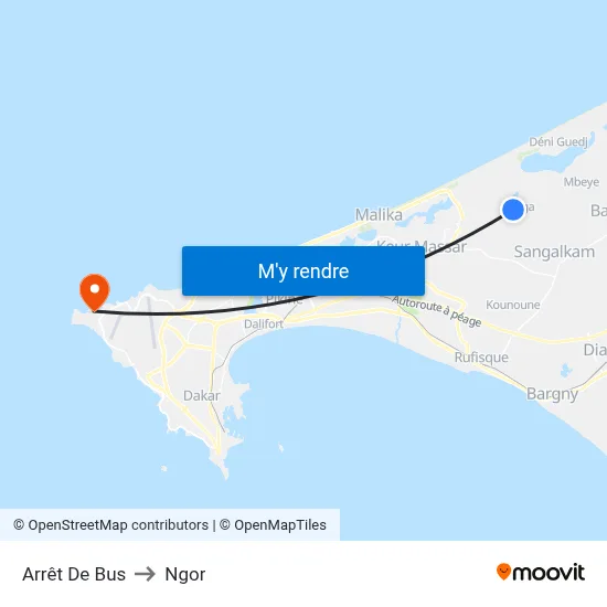 Arrêt De Bus to Ngor map