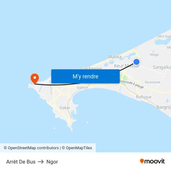 Arrêt De Bus to Ngor map
