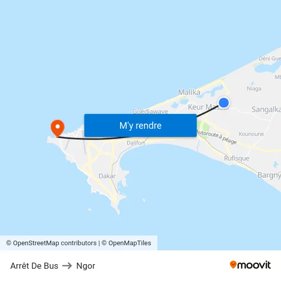 Arrêt De Bus to Ngor map