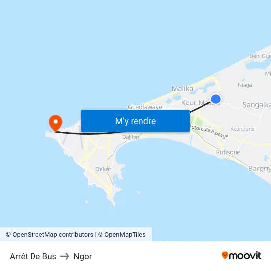 Arrêt De Bus to Ngor map