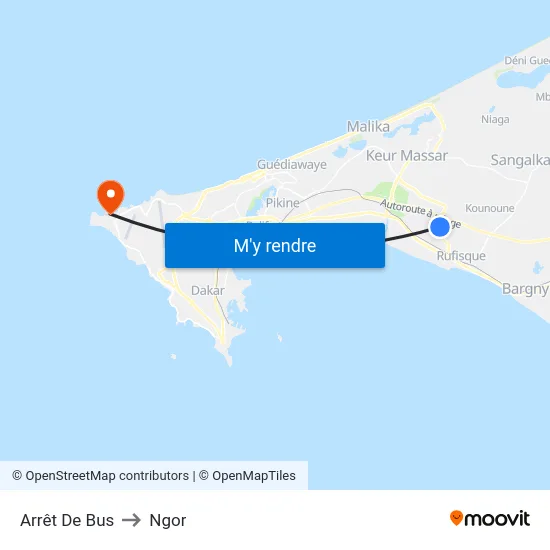 Arrêt De Bus to Ngor map