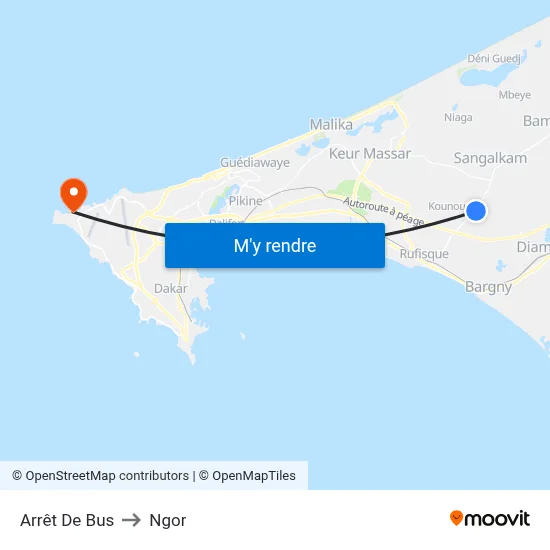 Arrêt De Bus to Ngor map