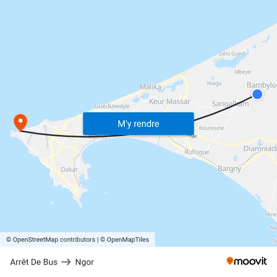 Arrêt De Bus to Ngor map
