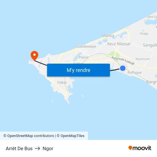 Arrêt De Bus to Ngor map