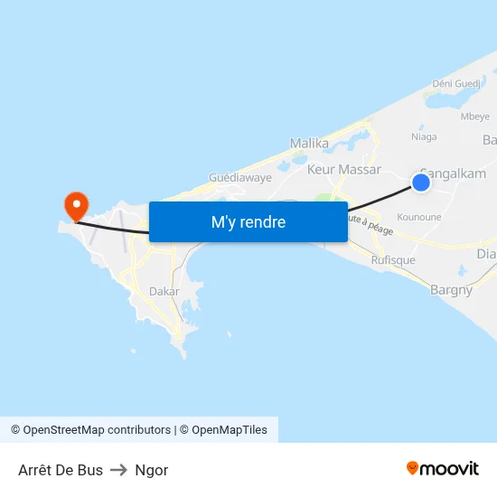 Arrêt De Bus to Ngor map