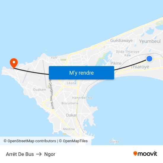 Arrêt De Bus to Ngor map