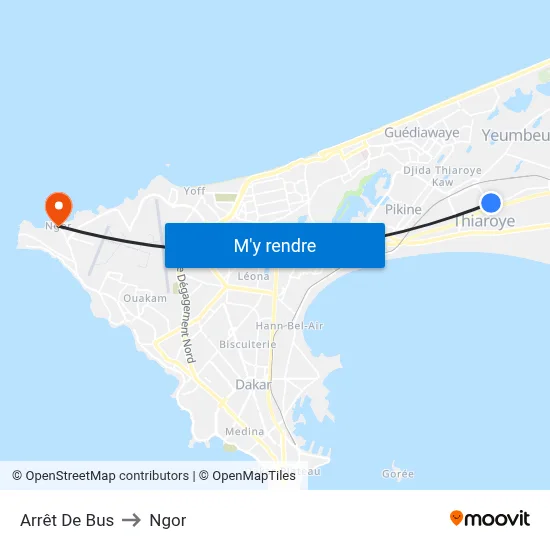 Arrêt De Bus to Ngor map
