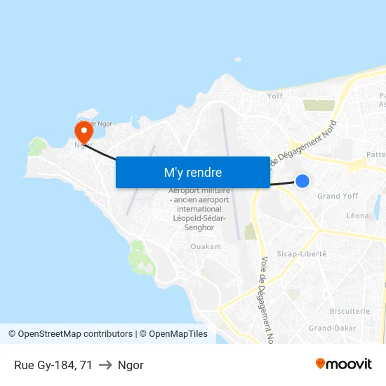 Rue Gy-184, 71 to Ngor map