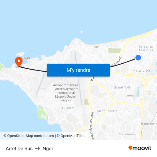 Arrêt De Bus to Ngor map
