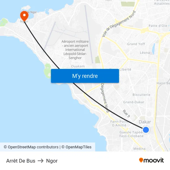 Arrêt De Bus to Ngor map