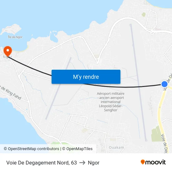 Voie De Degagement Nord, 63 to Ngor map