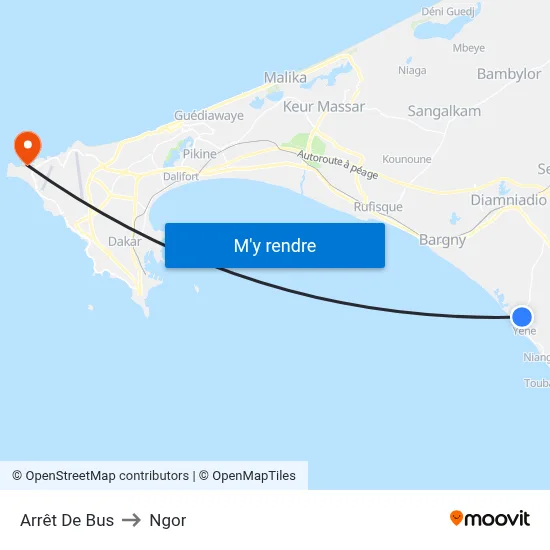 Arrêt De Bus to Ngor map