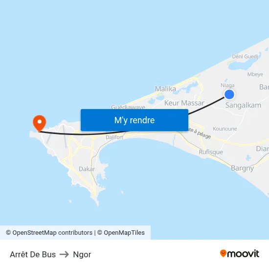 Arrêt De Bus to Ngor map