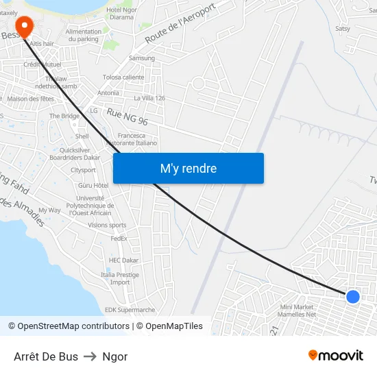 Arrêt De Bus to Ngor map