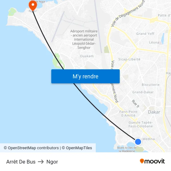 Arrêt De Bus to Ngor map