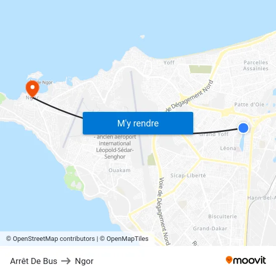 Arrêt De Bus to Ngor map
