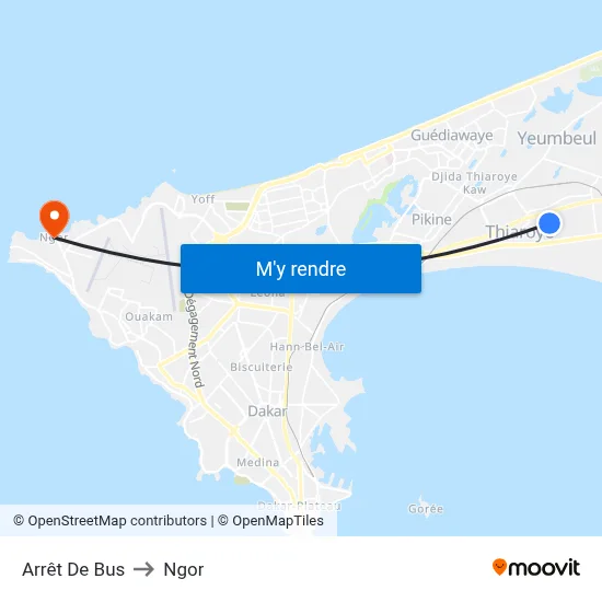 Arrêt De Bus to Ngor map