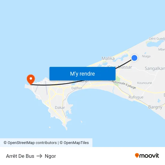 Arrêt De Bus to Ngor map