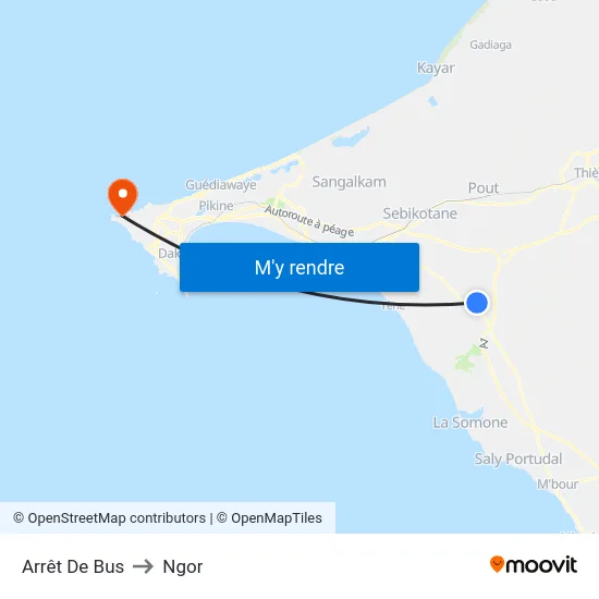 Arrêt De Bus to Ngor map