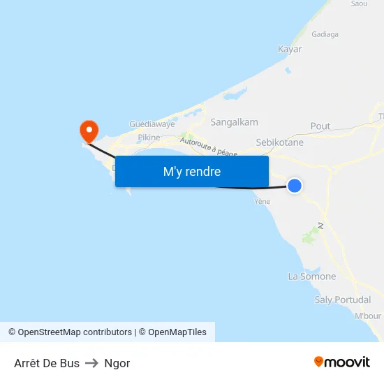 Arrêt De Bus to Ngor map