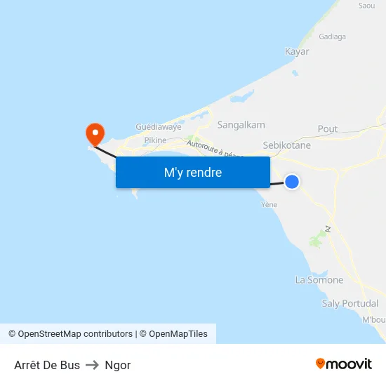 Arrêt De Bus to Ngor map