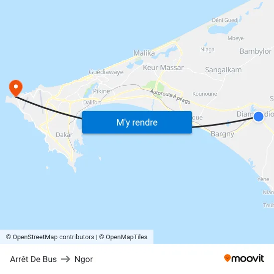 Arrêt De Bus to Ngor map