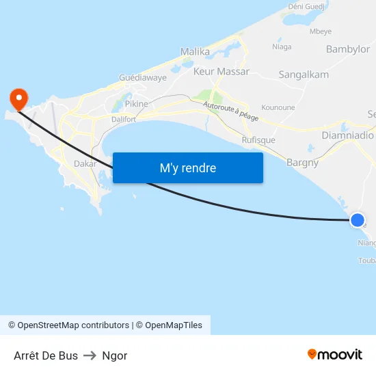 Arrêt De Bus to Ngor map