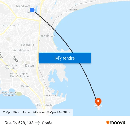 Rue Gy 528, 133 to Gorée map