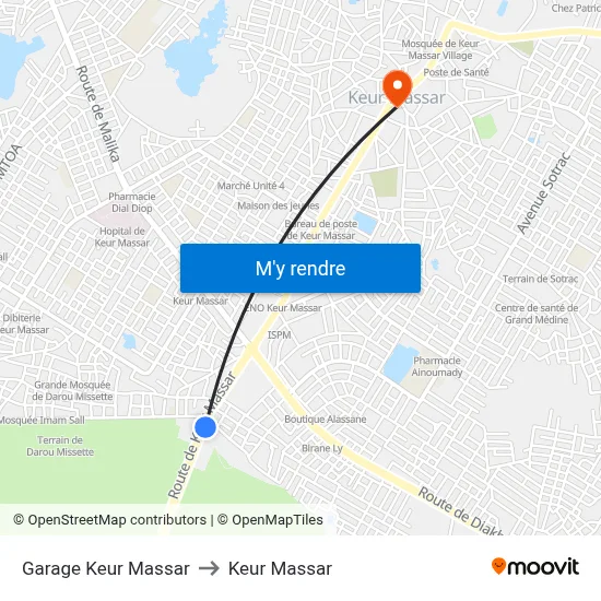 Garage Keur Massar to Keur Massar map