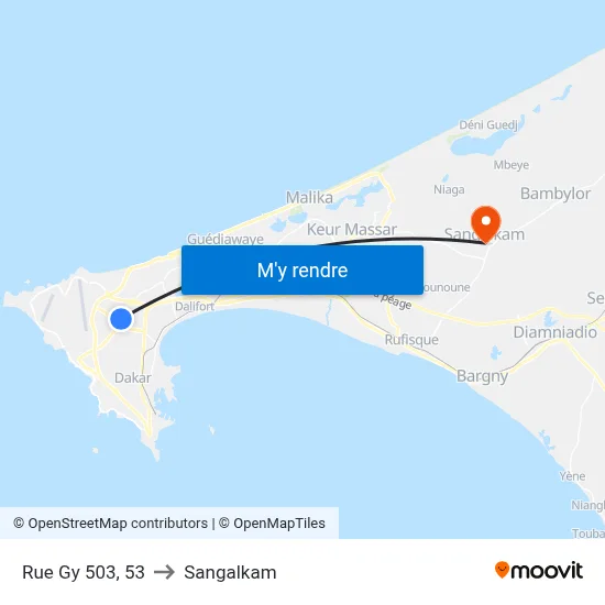 Rue Gy 503, 53 to Sangalkam map