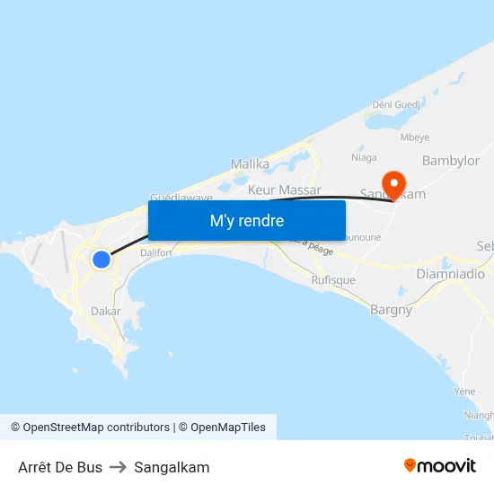 Arrêt De Bus to Sangalkam map