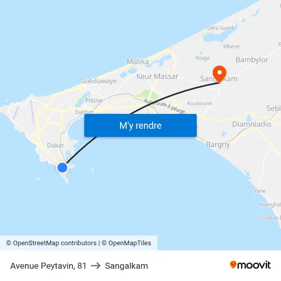 Avenue Peytavin, 81 to Sangalkam map
