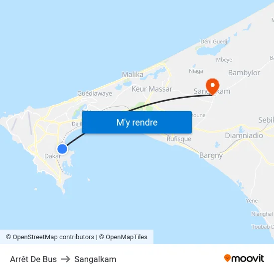 Arrêt De Bus to Sangalkam map