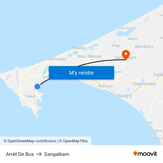 Arrêt De Bus to Sangalkam map
