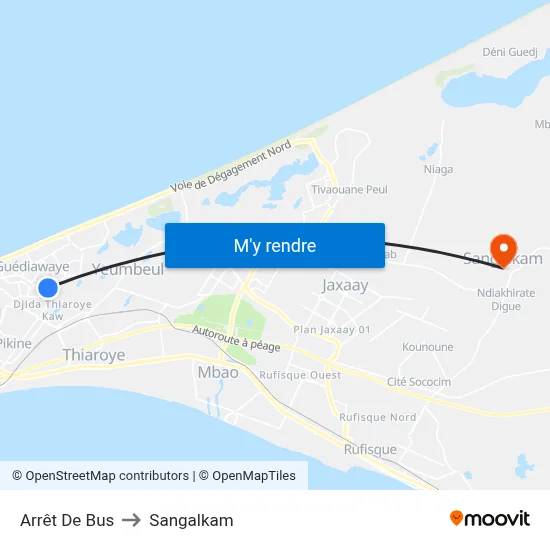 Arrêt De Bus to Sangalkam map