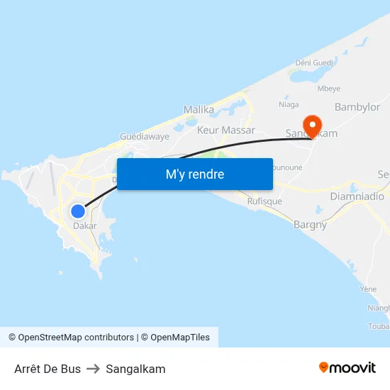 Arrêt De Bus to Sangalkam map