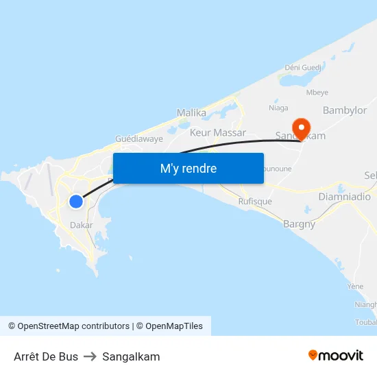 Arrêt De Bus to Sangalkam map